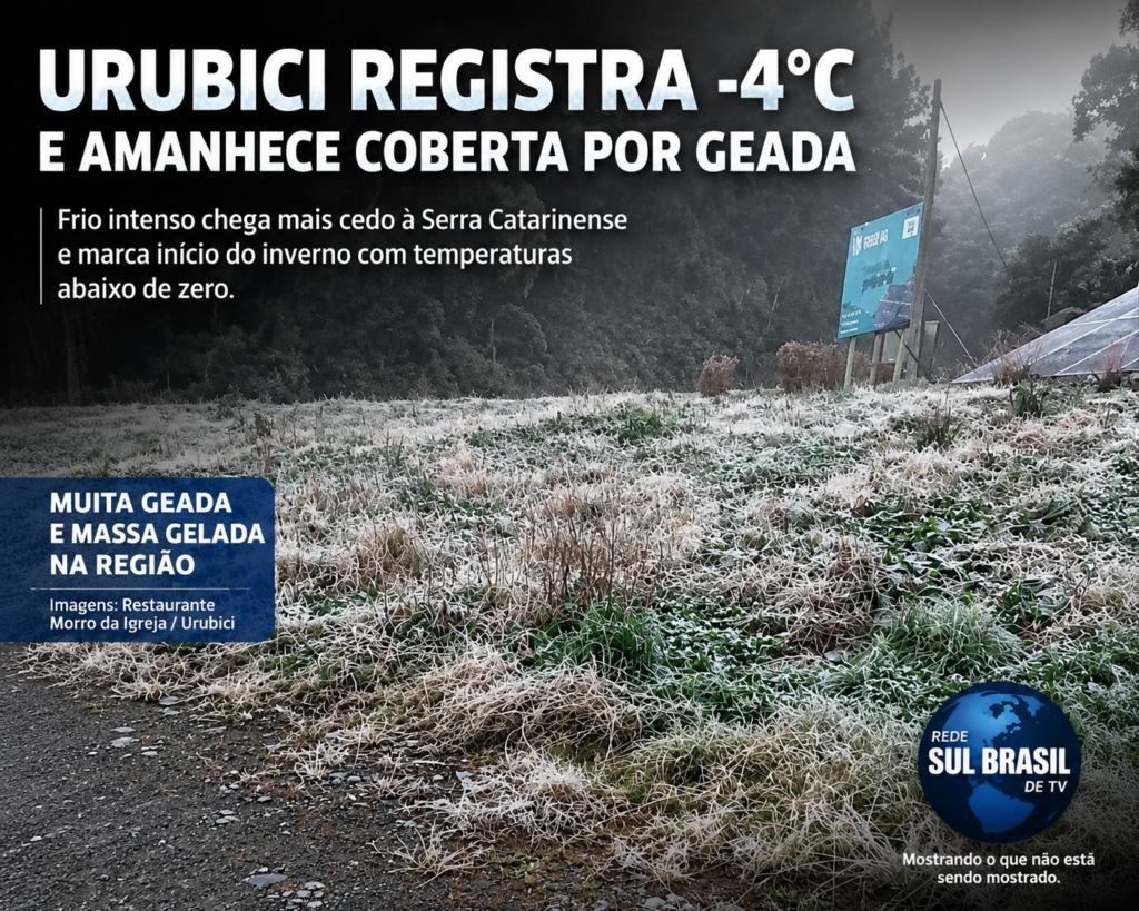 Frio intenso cobre Urubici